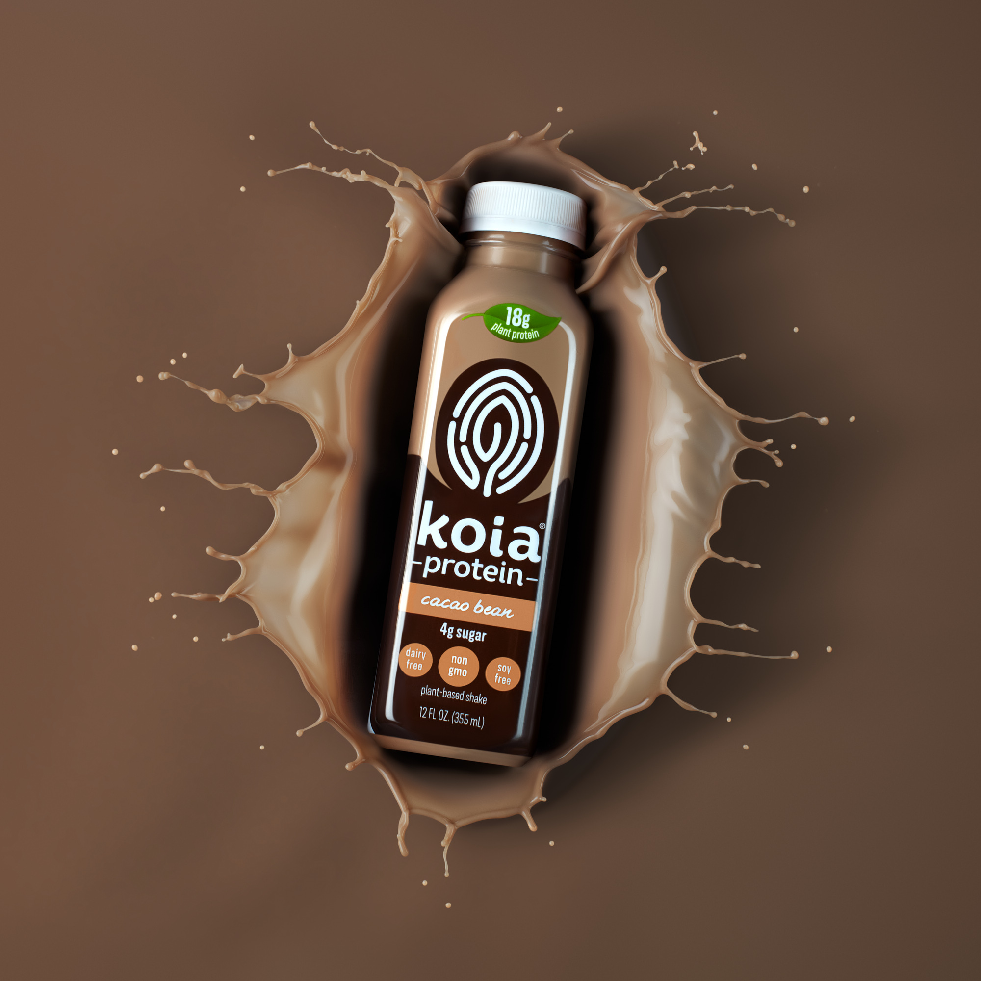Koia chocolate protein drink splash.