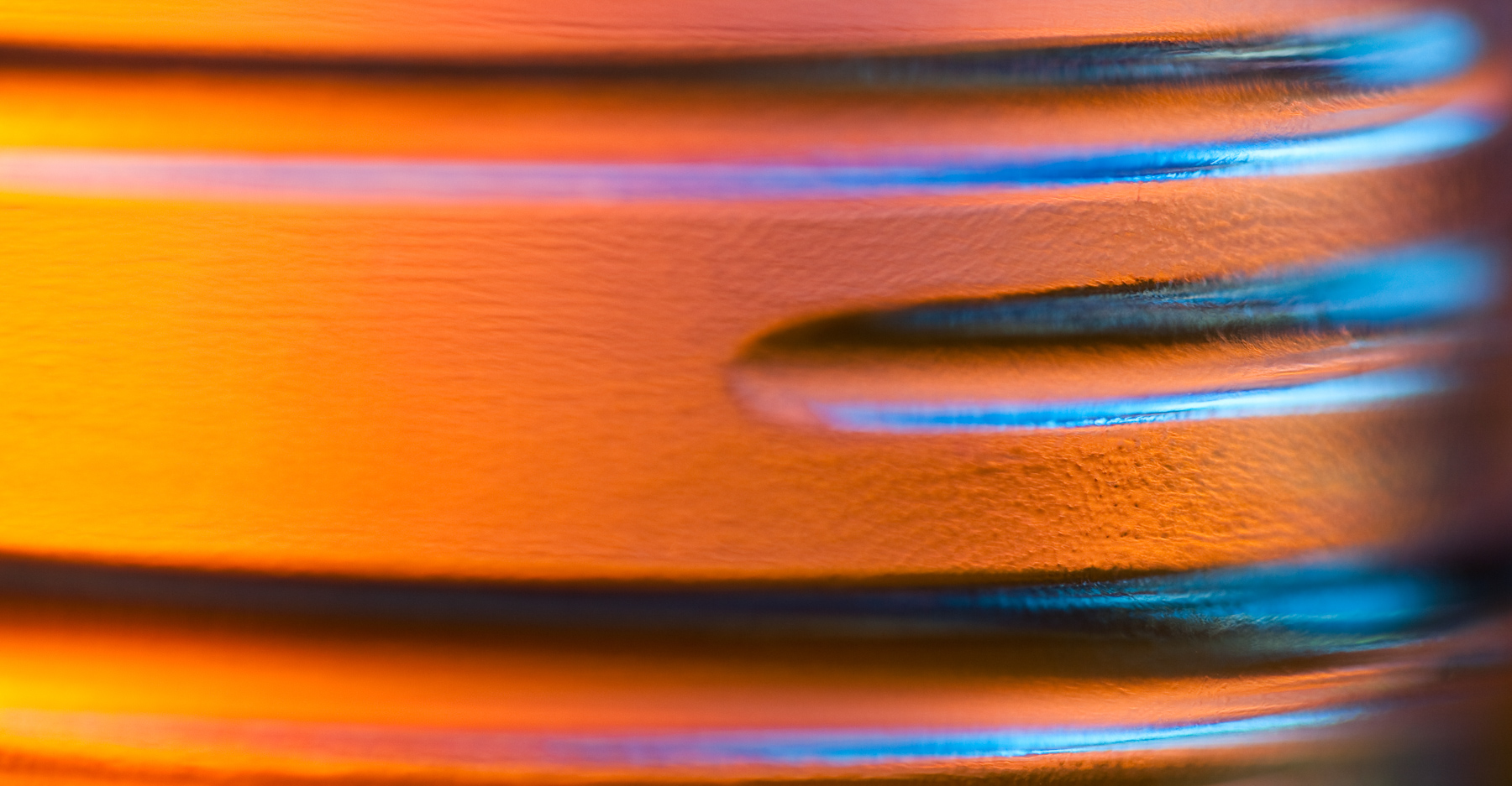 Macro Fine Art photo of color refracting in a mason jar.